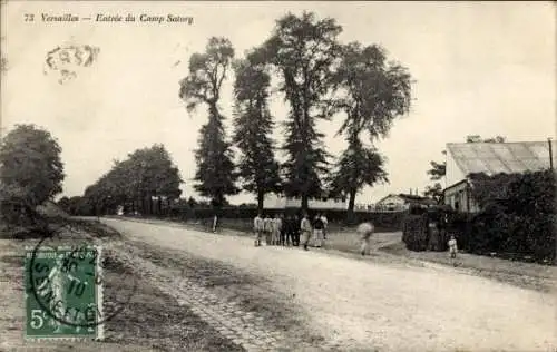Ak Versailles Yvelines, Entree du Camp Satory