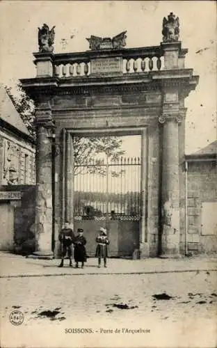 Ak Soissons Aisne, Porte de l'Arquebuse