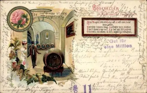 Litho Hansestadt Bremen, Rosekeller im Ratskeller