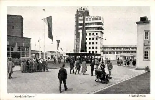 Ak Düsseldorf am Rhein, Große Ausstellung GeSoLei, Feuerwehrturm