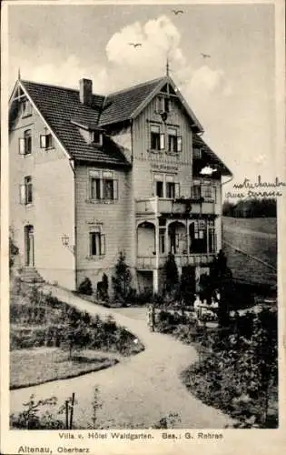 Ak Altenau Clausthal Zellerfeld im Oberharz, Hotel Waldgarten, Villa