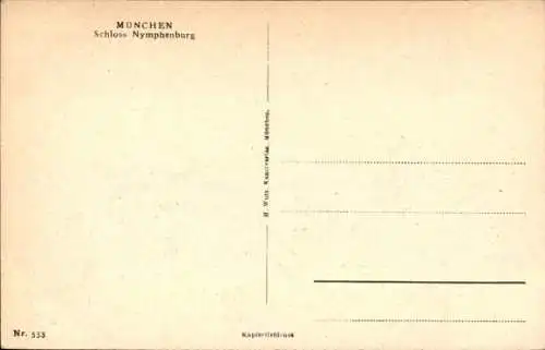 Ak Nymphenburg München Bayern, Königliches Schloss Nymphenburg