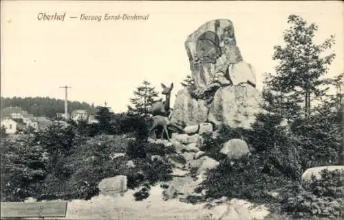 Ak Oberhof im Thüringer Wald, Herzog Ernst-Denkmal