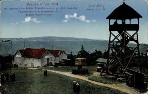 Ak Brotterode in Thüringen, Großer Inselsberg, Preußischer Hof, Aussichtsturm