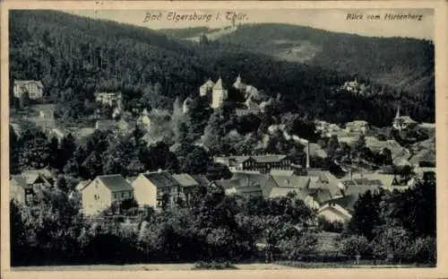 Ak Elgersburg Thüringen, Blick vom Hirtenberg, Wald, Schloss