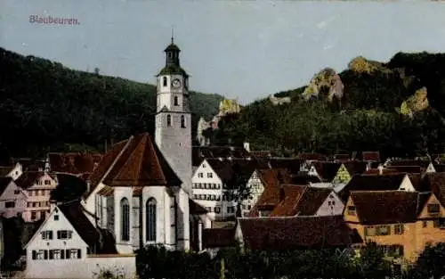 Ak Blaubeuren in Württemberg, Teilansicht, Kirche