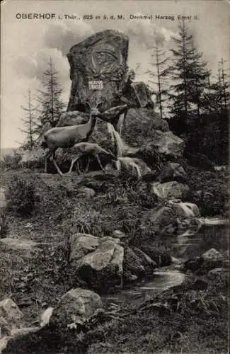 Ak Oberhof im Thüringer Wald, Denkmal Herzog Ernst II., Joh. Rob. Korn