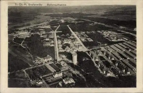 Ak Grafenwöhr in der Oberpfalz Bayern, Totalansicht, Ballonaufnahme