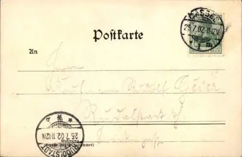 Ak Kassel in Hessen, Teilansicht, Straßenbahn