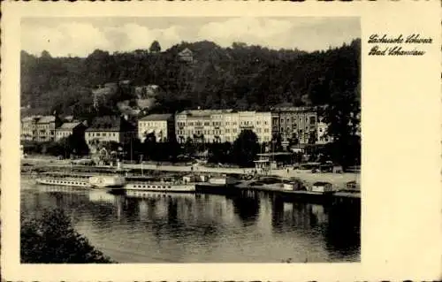 Ak Bad Schandau Sächsische Schweiz, Teilansicht