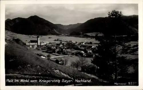 Ak Reit im Winkl Oberbayern, Teilansicht, Blick vom Kriegersteig