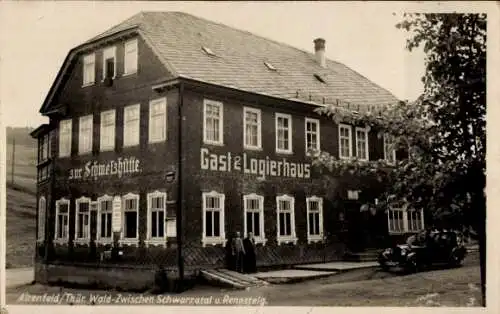 Ak Altenfeld Großbreitenbach in Thüringen, Zur Schmelzhütte, Gäste Logierhaus, Schwarzatal