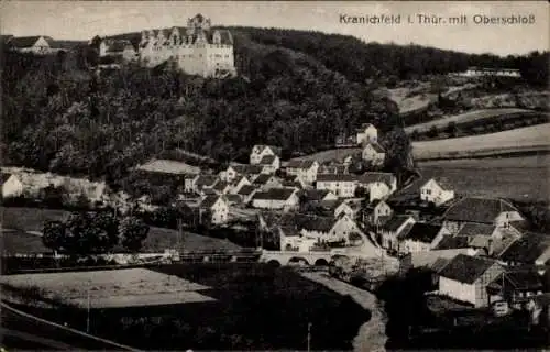 Ak Kranichfeld in Thüringen, Teilansicht, Oberschloss