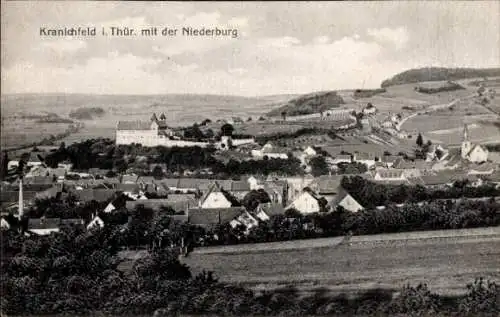 Ak Kranichfeld in Thüringen, Teilansicht, Niederburg