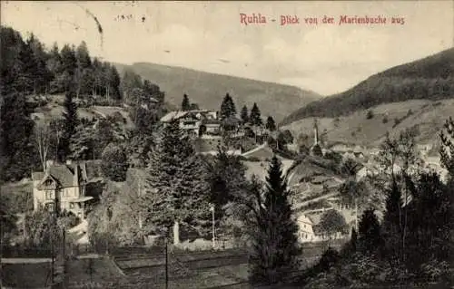 Ak Ruhla in Thüringen, Teilansicht, Blick von der Marienbuche