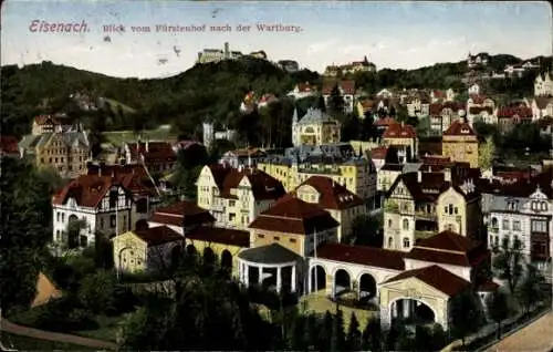 Ak Lutherstadt Eisenach in Thüringen, Panorama, Wartburg
