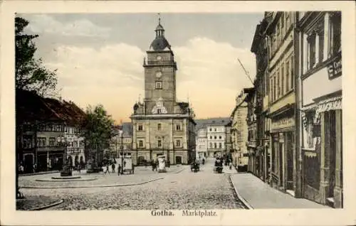 Ak Gotha in Thüringen, Marktplatz, Neumarkt