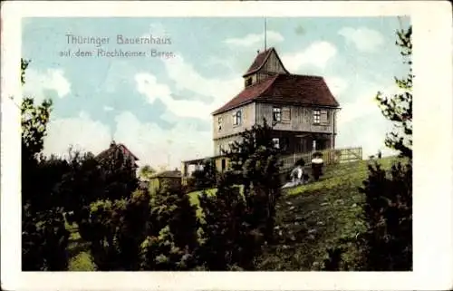 Ak Riechheim Elleben in Thüringen, Riechheimer Berg, Thür. Bauernhaus