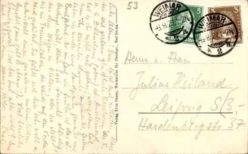 Ak Bad Berka in Thüringen, Klein Venedig, Teilansicht, Kirchturm