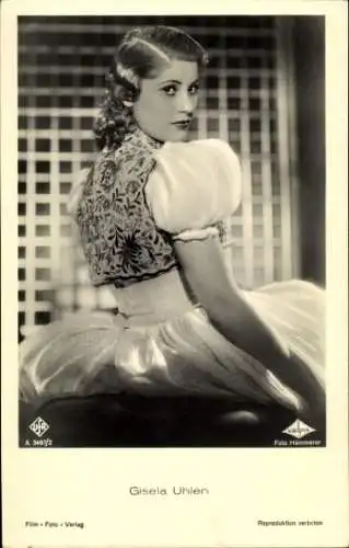 Ak Schauspielerin Gisela Uhlen, Portrait