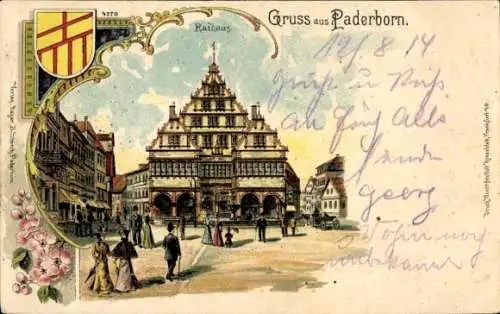 Wappen Litho Paderborn in Westfalen, Rathaus