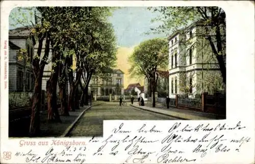 Ak Königsborn Unna im Ruhrgebiet, Straßenpartie