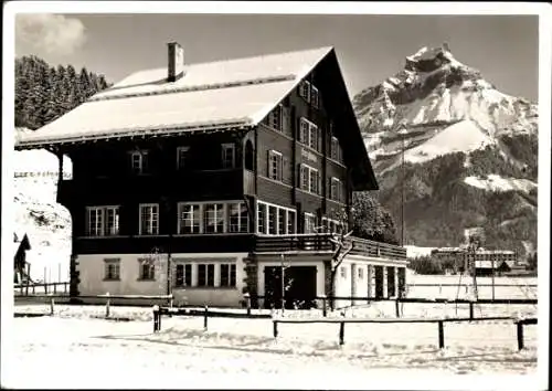 Ak Engelberg Kanton Obwalden Schweiz, Berghaus, Ferienheim SJH, Winter