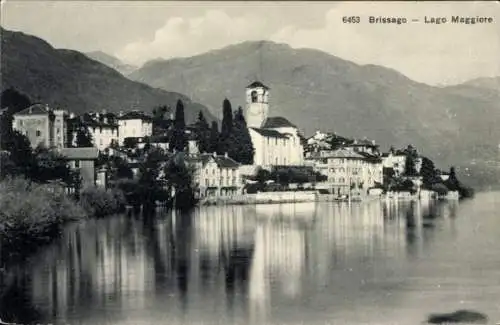 Ak Brissago Lago Maggiore Kanton Tessin, Gesamtansicht