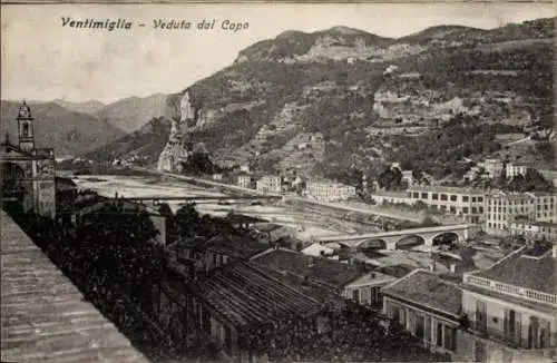 Ak Ventimiglia Liguria, Veduta dal Capo