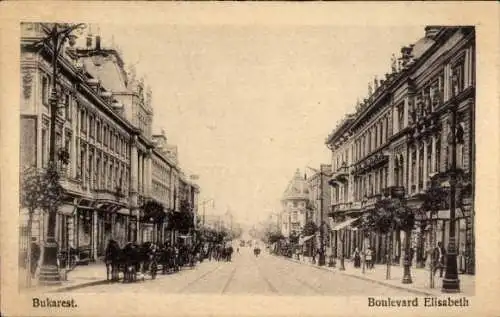 Ak București Bukarest Rumänien, Boulevard Elisabeth