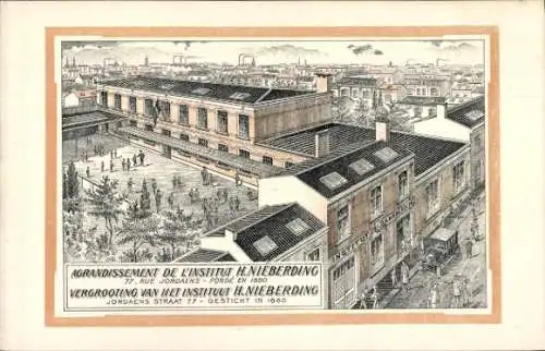 Künstler Ak Antwerpen Anvers Flandern, Institut H. Nieberding, Agrandissement
