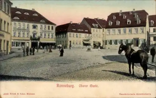 Ak Ronneburg in Thüringen, Oberer Markt