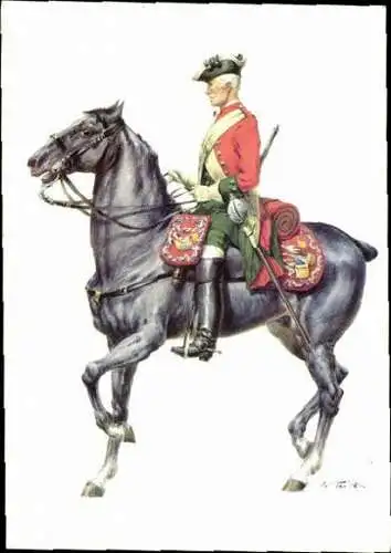 10 alte Ak Offiziere des Königreich England 1742, diverse Ansichten