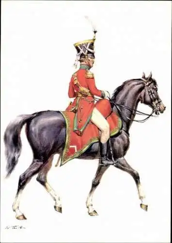 10 alte Ak Offiziere des Königreich England 1742, diverse Ansichten