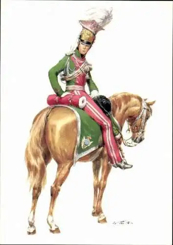 10 alte Ak Offiziere des Königreich England 1742, diverse Ansichten