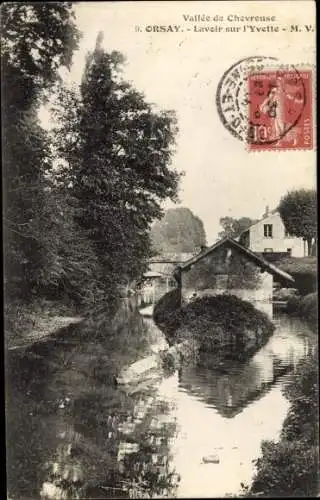 Ak Orsay Essonne, Lavoir sur l´Yvette