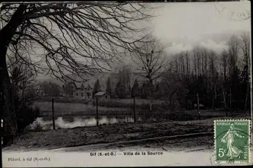 Ak Gif sur Yvette Essonne, Villa de la Source