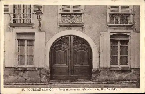 Ak Dourdan Essonne, Porte Ancienne Rue Saint Pierre