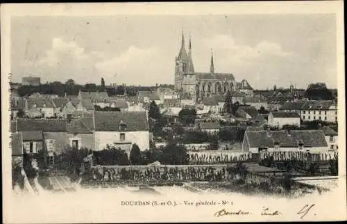Ak Dourdan Essonne, Vue Principale