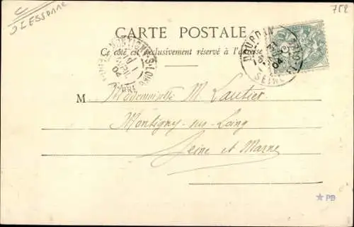 Ak Dourdan Essonne, Entrée du Château