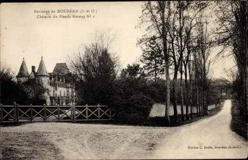 Ak Dourdan Essonne, Château de Plessy Mornay