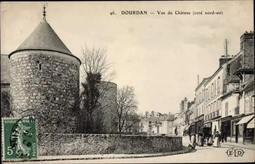 Ak Dourdan Essonne, Vue du Château
