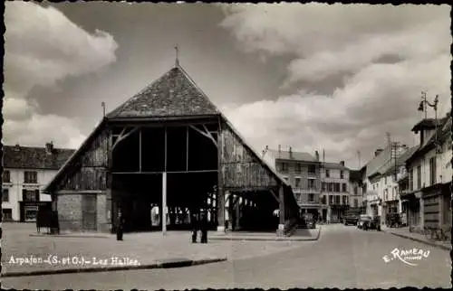 Ak Arpajon Essonne, Les Halles