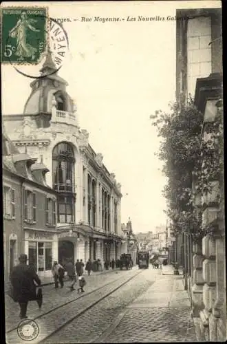 Ak Bourges Cher, Rue Moyenne, Les Nouvelles Galeries