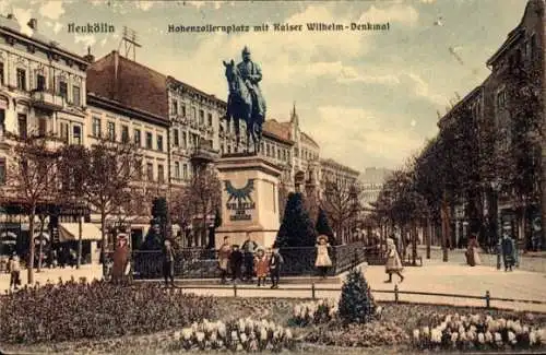 Ak Berlin Neukölln, Hohenzollernplatz, Kaiser-Wilhelm-Denkmal