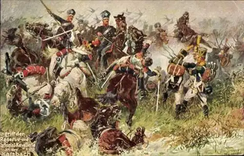 Künstler Ak Hoffmann, Anton, Schlacht an der Katzbach, Angriff der Reserve, National Kavallerie