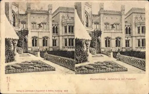 Stereo Ak Babelsberg Potsdam, Gebäude, Garten