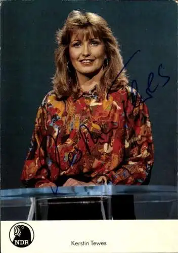 Ak Schauspielerin Kerstin Tewes, Portrait, Autogramm, NDR