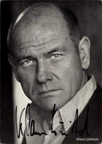 Ak Schauspieler Klaus Löwitsch, Portrait, Autogramm