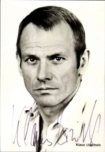 Ak Schauspieler Klaus Löwitsch, Portrait, Autogramm